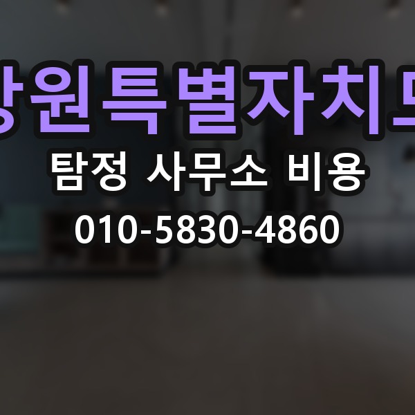 강원특별자치도 탐정 사무소 비용 상담에서 명확히 물어볼 질문