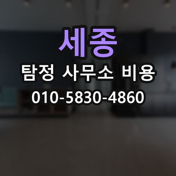 세종 탐정 사무소 비용 문의 전 준비하면 좋은 정보