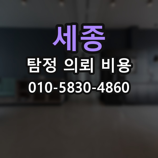 세종 탐정 의뢰 비용 산정 방식과 참고 기준
