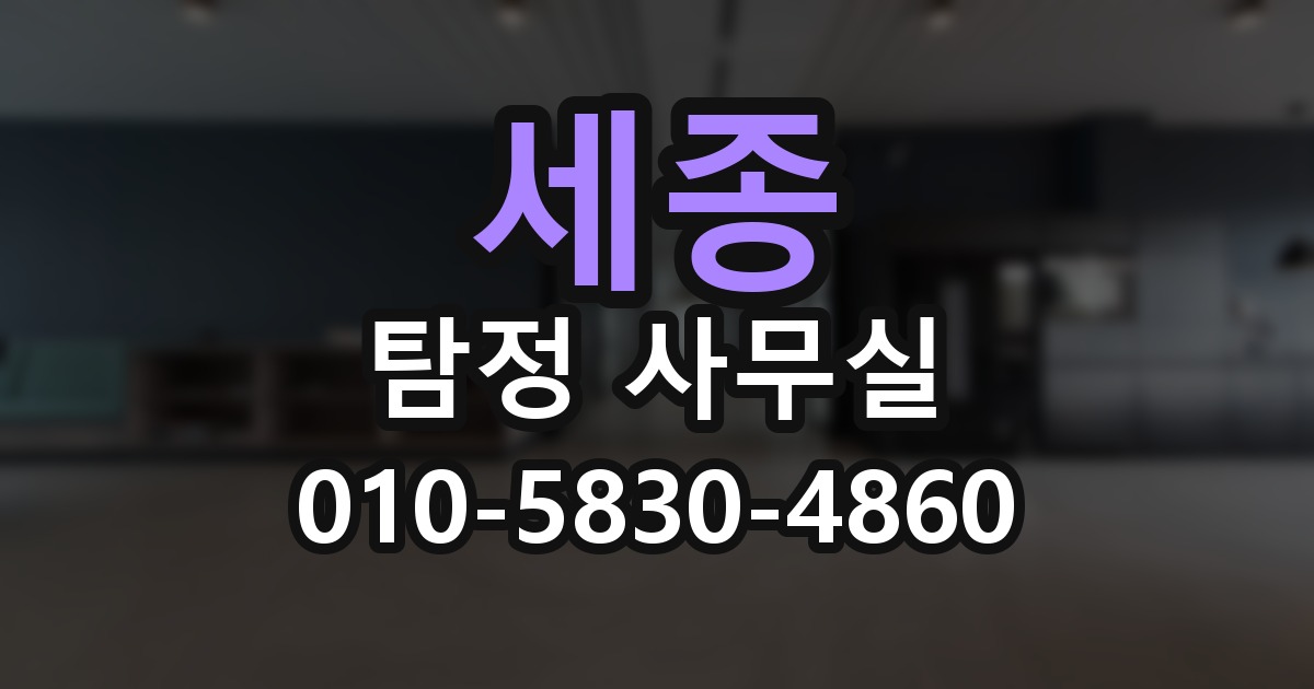 세종 탐정 사무실 의뢰 전에 점검해야 할 사항